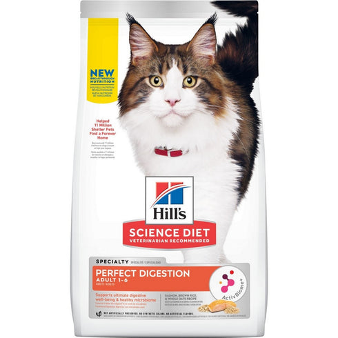 Hill's Science Diet Adult 1-6 Perfect Digestion Salmon Cat Food 13lb - Poudre Pet and Feed Supply